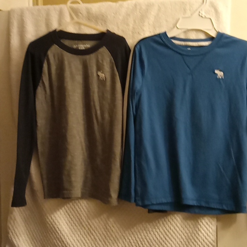 abercrombie kids Gray & Blue Long Sleeve Tees